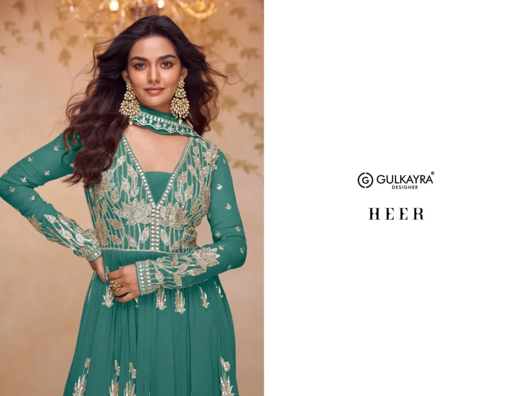 Launching Gulkayra Heer Chinon With Embroidery Work Designer Salwar Kameez Collection Wholesale 2026