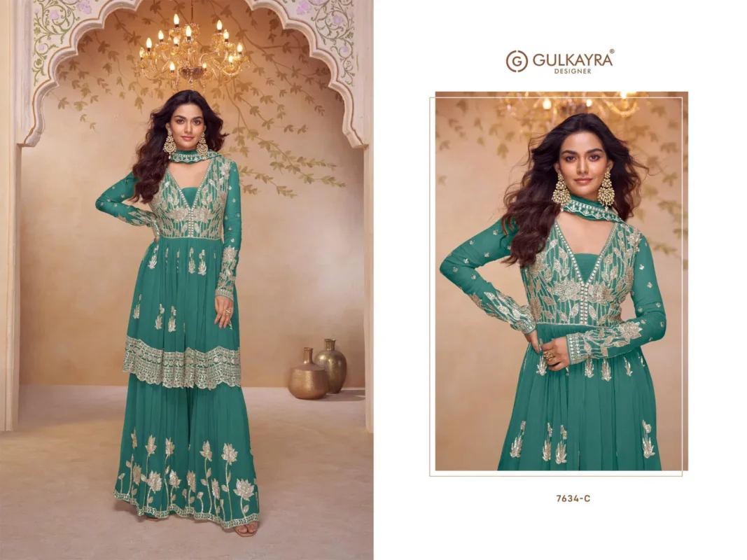 Launching Gulkayra Heer Chinon With Embroidery Work Designer Salwar Kameez Collection Wholesale 2026
