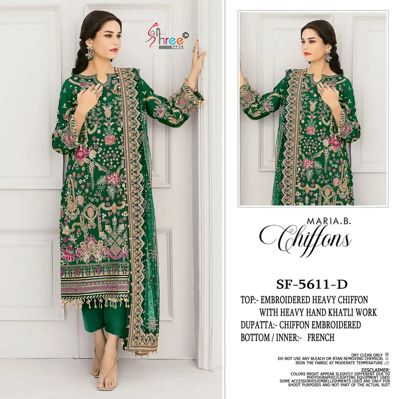 Beautiful Shree Sf 5611 A To D Chiffon With Embroidered Work Pakistani Salwar Kameez Wholesale 2026