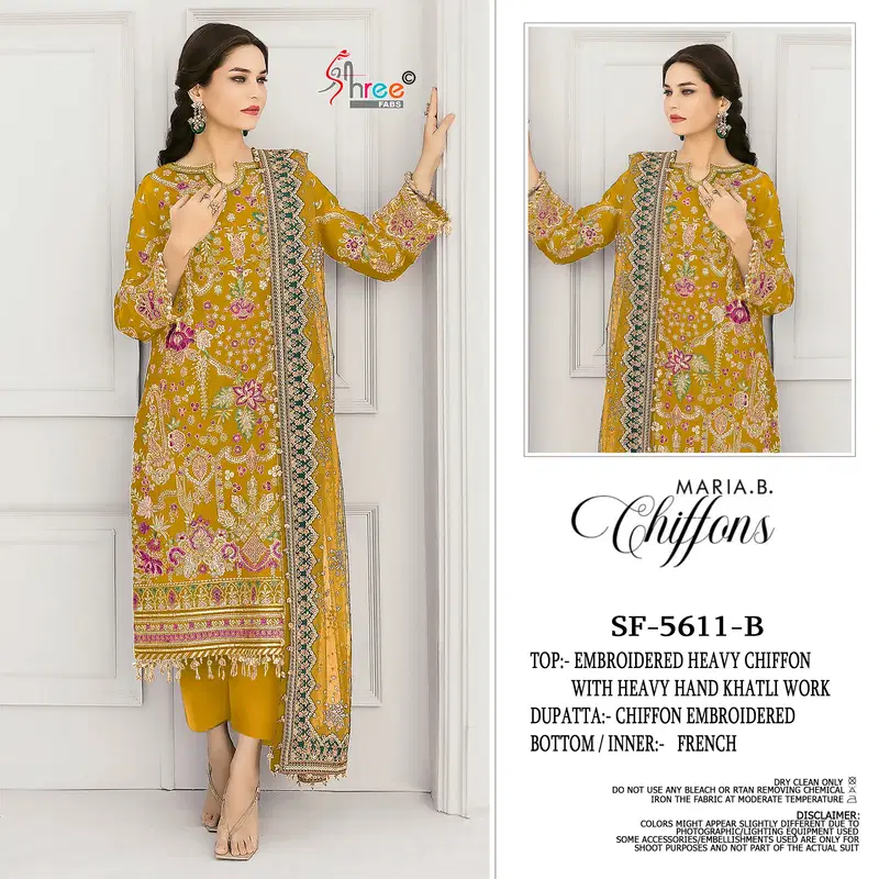 Beautiful Shree Sf 5611 A To D Chiffon With Embroidered Work Pakistani Salwar Kameez Wholesale 2026