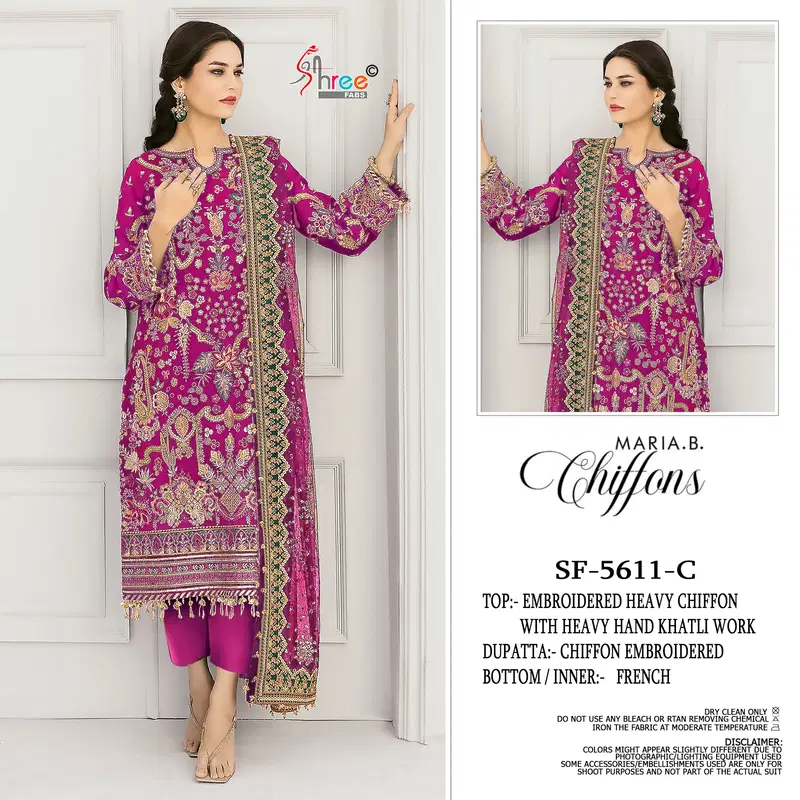 Beautiful Shree Sf 5611 A To D Chiffon With Embroidered Work Pakistani Salwar Kameez Wholesale 2026