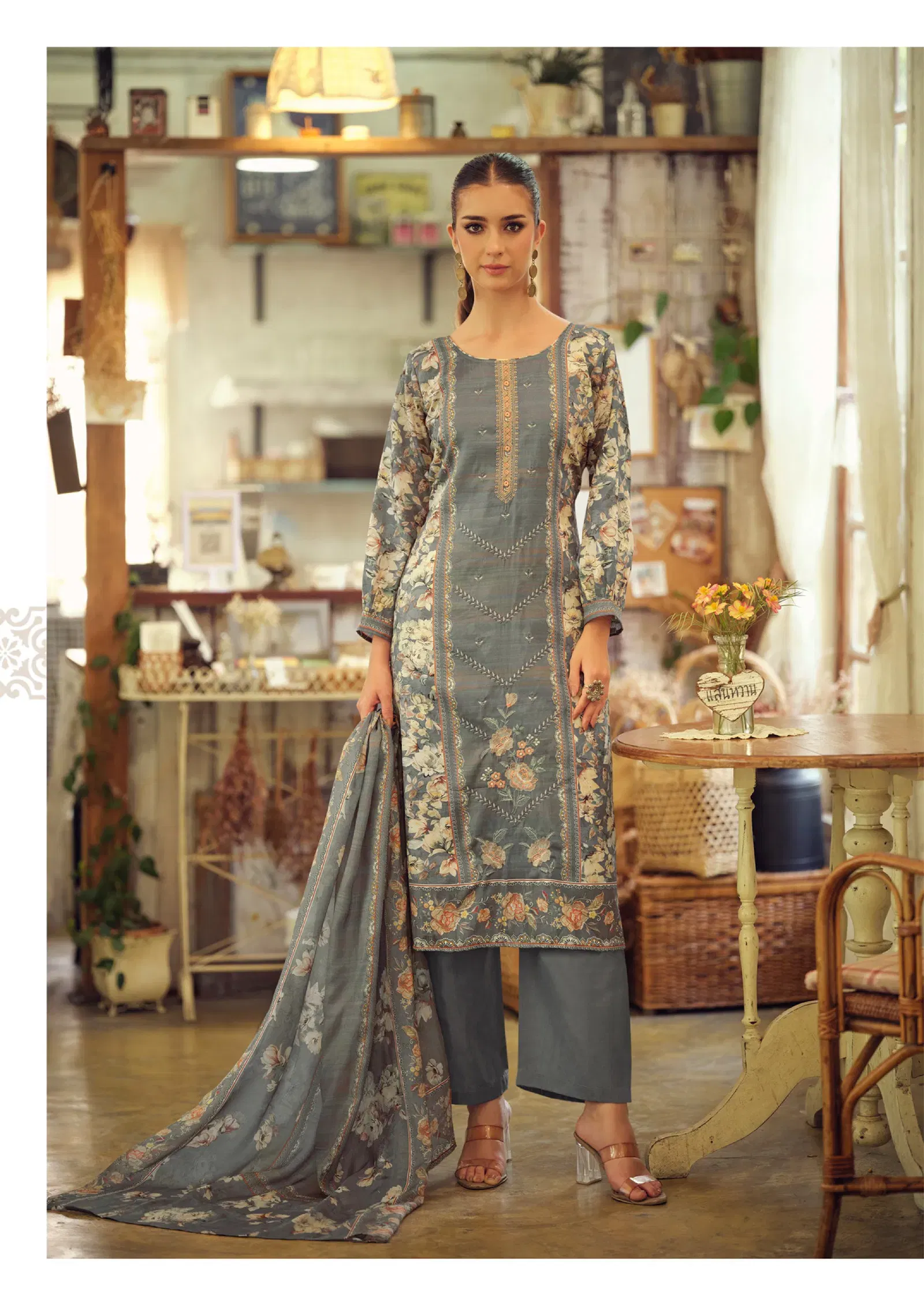Beautiful Hermitage Takth Cotton Satin Embroidered Dress Material Collection Wholesale 2026
