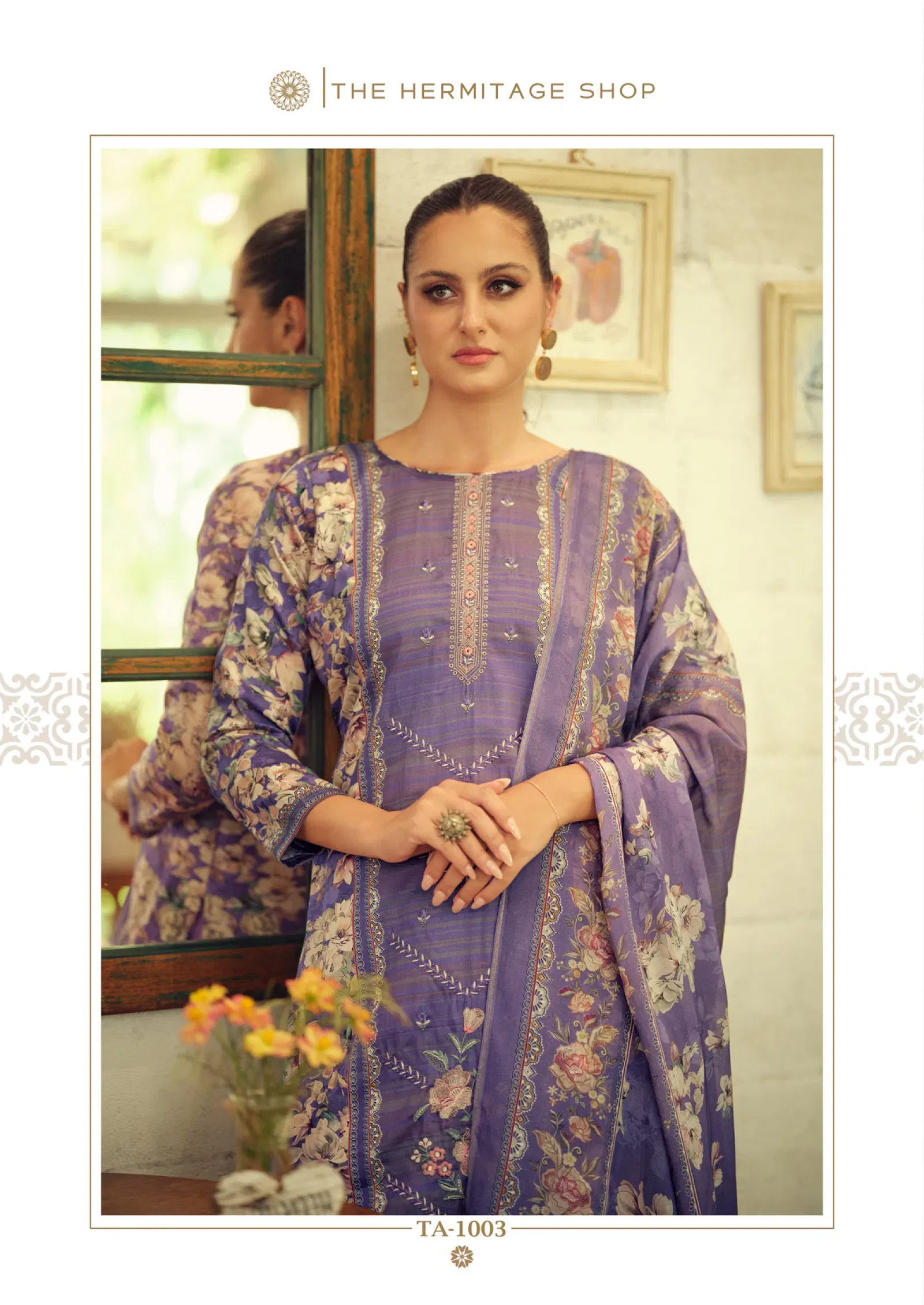 Beautiful Hermitage Takth Cotton Satin Embroidered Dress Material Collection Wholesale 2026