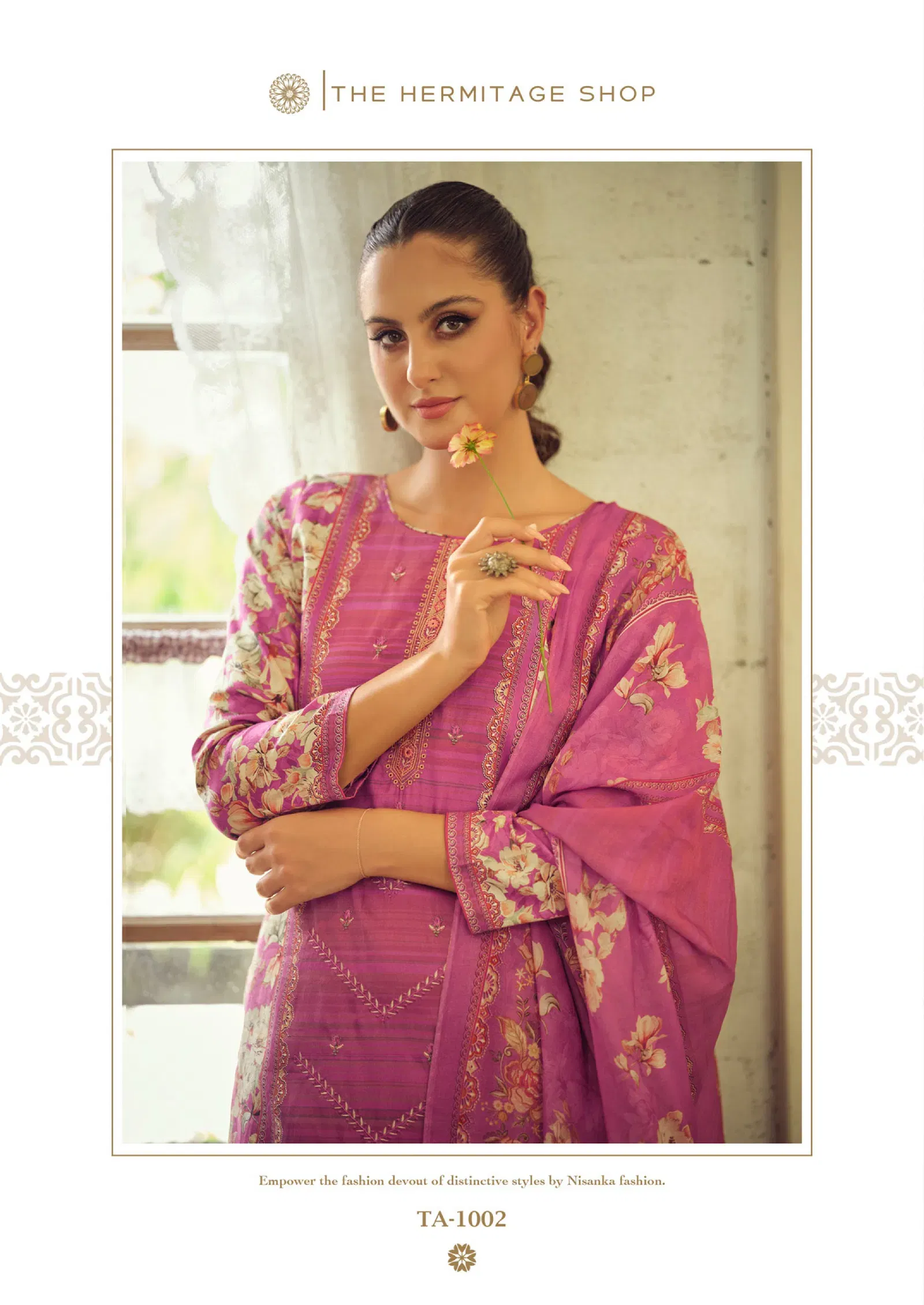 Beautiful Hermitage Takth Cotton Satin Embroidered Dress Material Collection Wholesale 2026