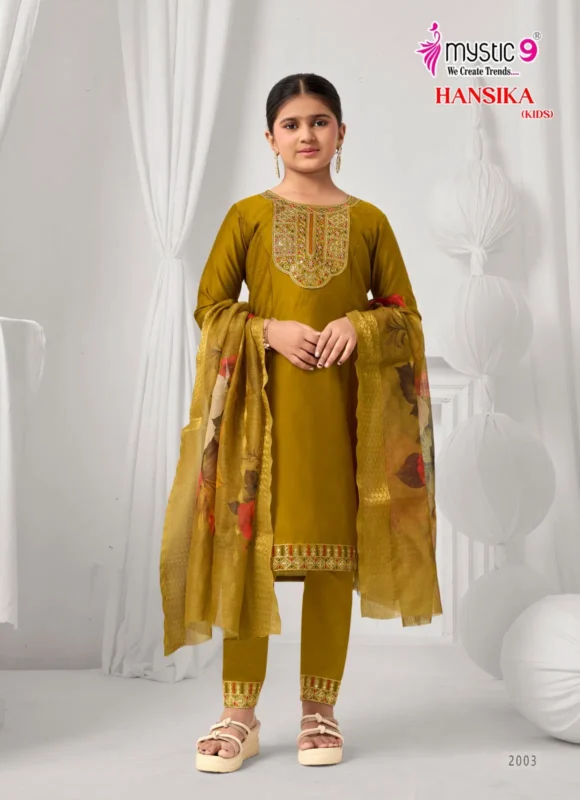 Buy Mystic 9 Hansika vol 2 Heavy Gadhval Top With Bottom And Dupatta Kids Collection Wholesale 2026