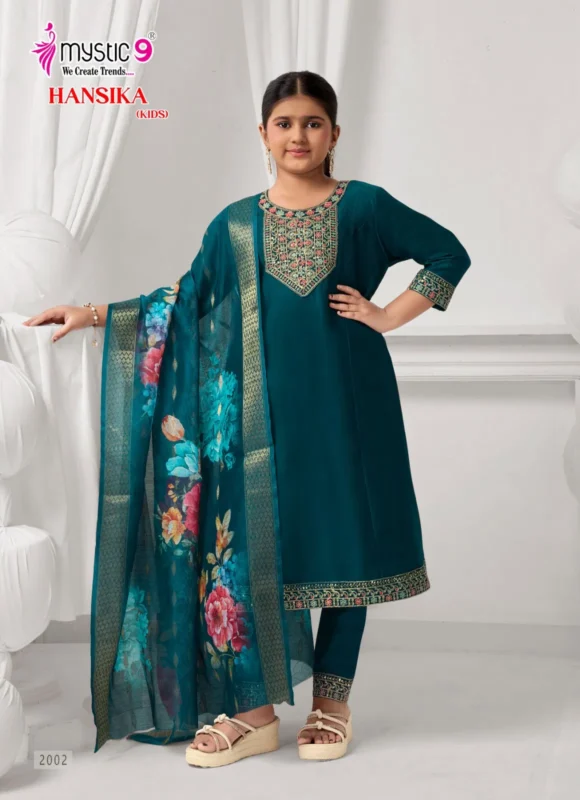 Buy Mystic 9 Hansika vol 2 Heavy Gadhval Top With Bottom And Dupatta Kids Collection Wholesale 2026
