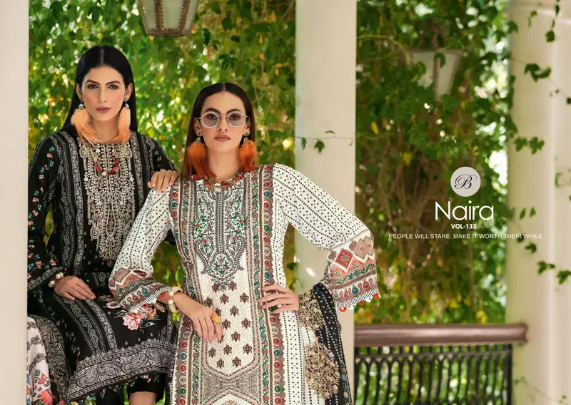 Beautiful Belliza Naira Vol 133 Cotton Digital Prints Embroidery Dress Material Wholesale 2026