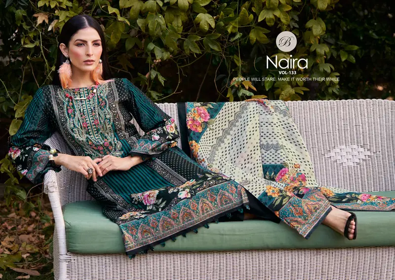 Beautiful Belliza Naira Vol 133 Cotton Digital Prints Embroidery Dress Material Wholesale 2026
