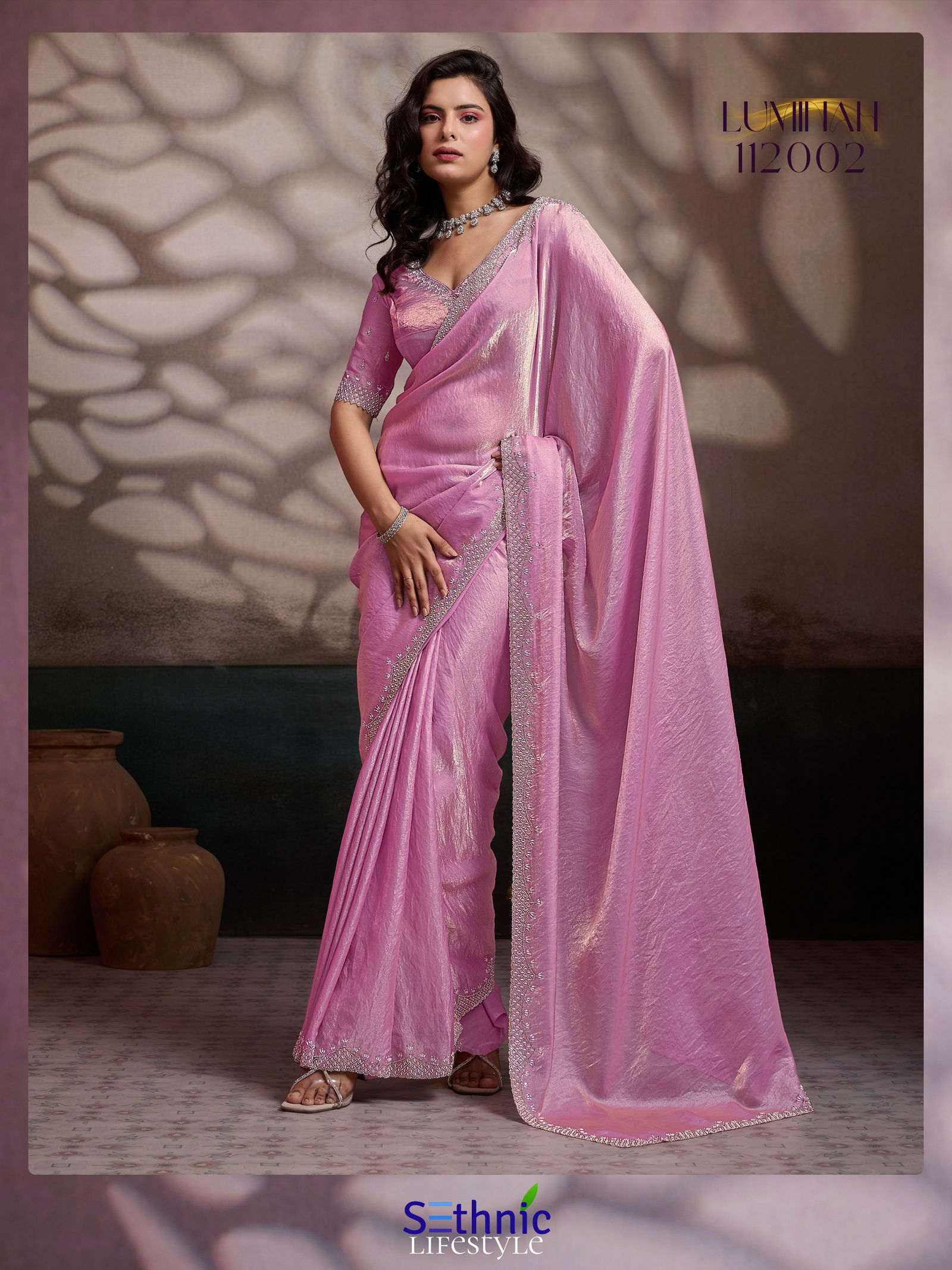 Launching Sethnic Luminah Velvet Satin With Zarkan Border Party Wear Saree Collection Wholesale 2026