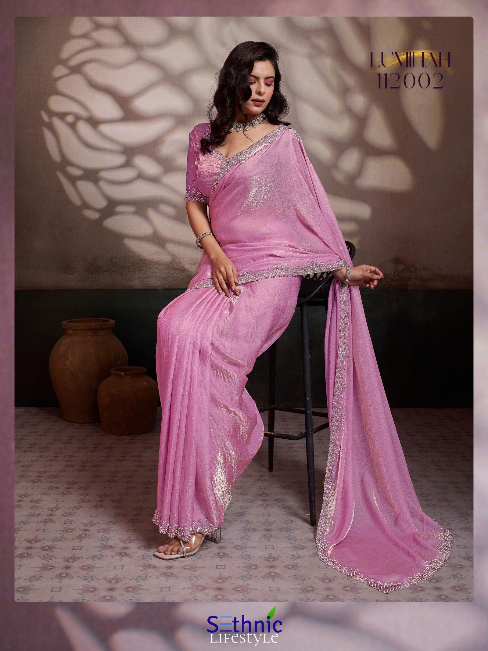 Launching Sethnic Luminah Velvet Satin With Zarkan Border Party Wear Saree Collection Wholesale 2026