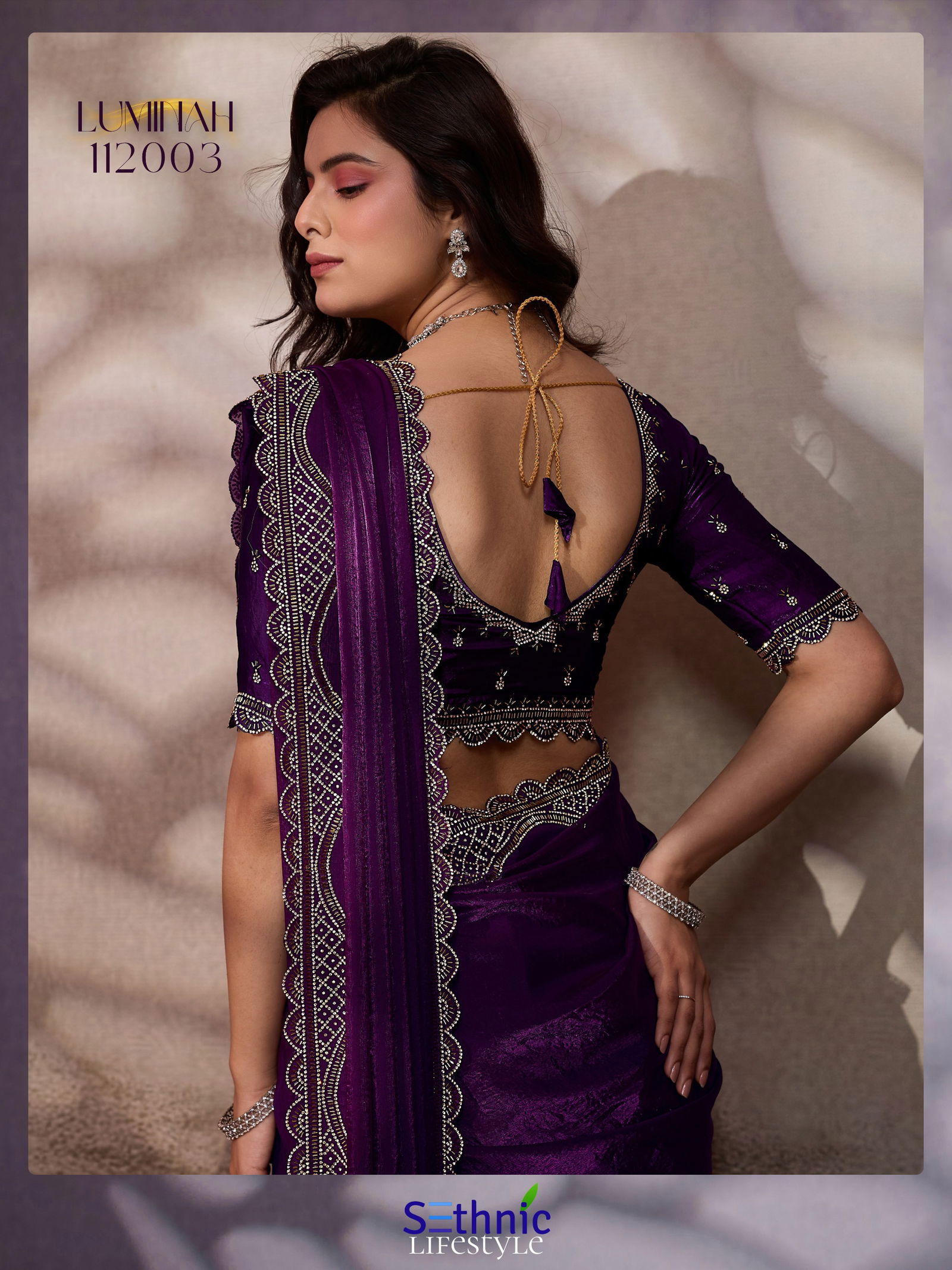 Launching Sethnic Luminah Velvet Satin With Zarkan Border Party Wear Saree Collection Wholesale 2026