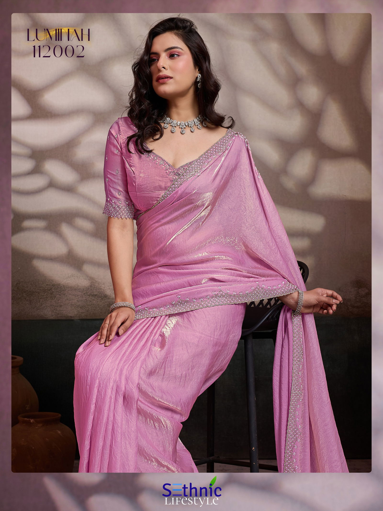 Launching Sethnic Luminah Velvet Satin With Zarkan Border Party Wear Saree Collection Wholesale 2026