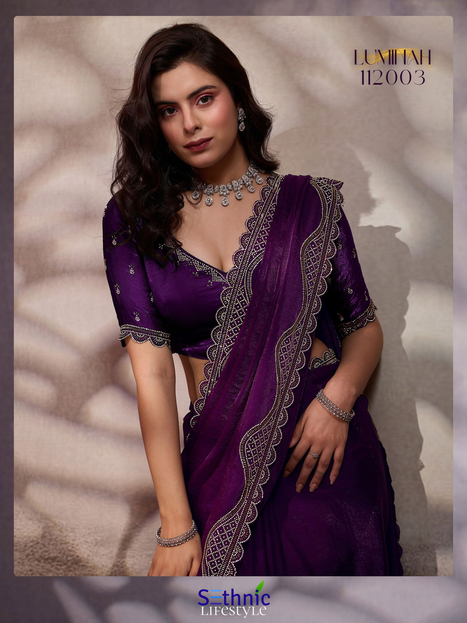 Launching Sethnic Luminah Velvet Satin With Zarkan Border Party Wear Saree Collection Wholesale 2026