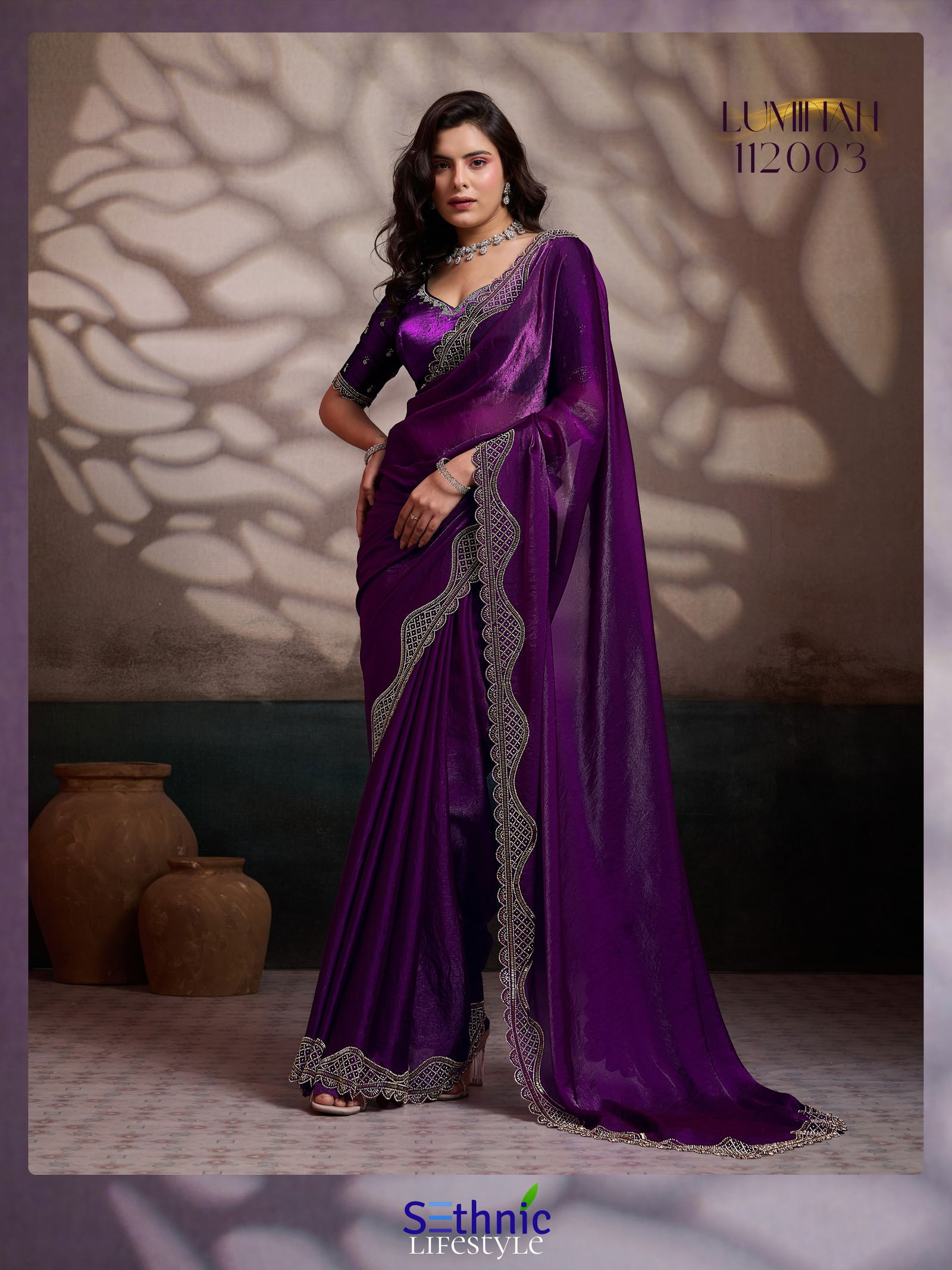 Launching Sethnic Luminah Velvet Satin With Zarkan Border Party Wear Saree Collection Wholesale 2026
