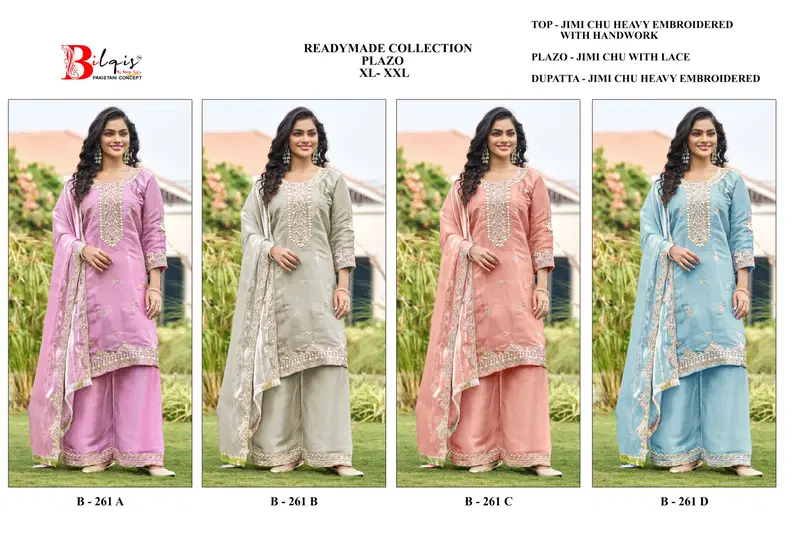 Launching Bilqis B 261 A To D Readymade Jimmy Choo Embroidery Pakistani Salwar Kameez Wholesale 2026