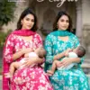 Mayra Kayal Heavy Vertical Umbrella Kalli Feeding Kurti With Bottom and Dupatta Wholesale