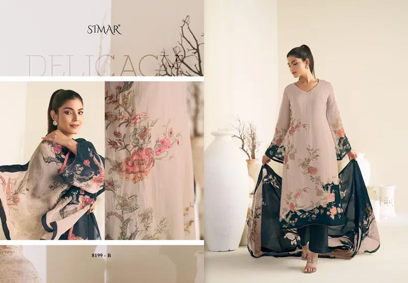 Launching Glossy Simar Arisa Viscose Organza Digital Print Handwork Salwar Kameez Wholesale 2026