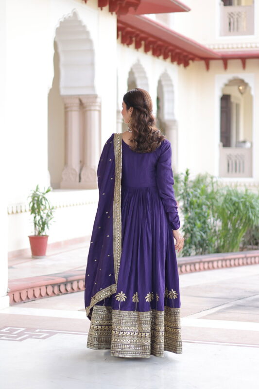 Stylish Lekha KA 1218 Vichitra Silk Sequins Embroidery Gown With Dupatta Wholesale 2026