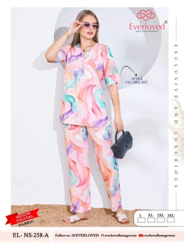 Latest Dnp Everloved NS 258 A Reyon Digital co ord set Collection Wholesale 2026
