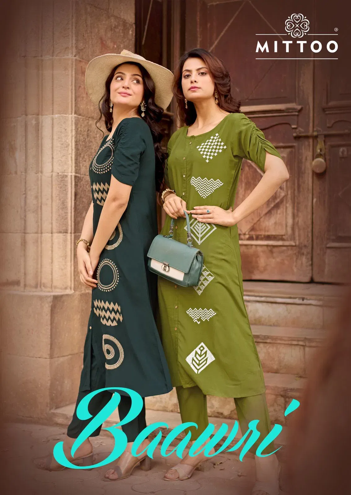 Mittoo Baawri Rayon With Threadwork Top And Bottom Collection Wholesale