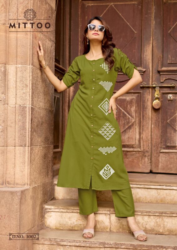 Launching Mittoo Baawri Rayon With Threadwork Top And Bottom Collection Wholesale 2026
