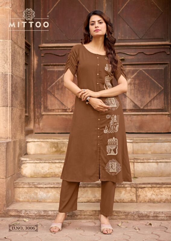 Launching Mittoo Baawri Rayon With Threadwork Top And Bottom Collection Wholesale 2026