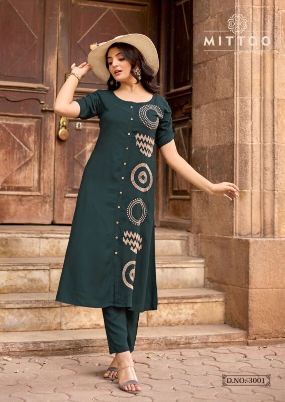 Launching Mittoo Baawri Rayon With Threadwork Top And Bottom Collection Wholesale 2026
