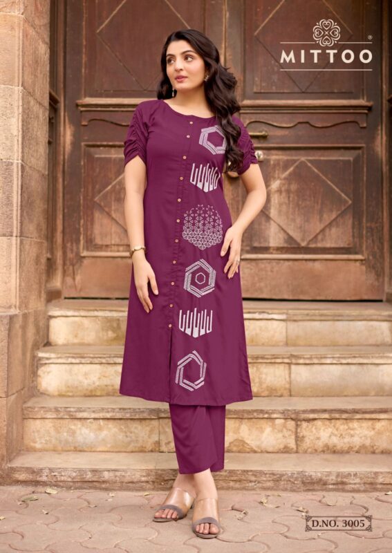 Launching Mittoo Baawri Rayon With Threadwork Top And Bottom Collection Wholesale 2026