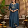 Dnp Aarti 1714 Chanderi Mul Handwork Anarkali Top With Bottom And Dupatta Collection Wholesale