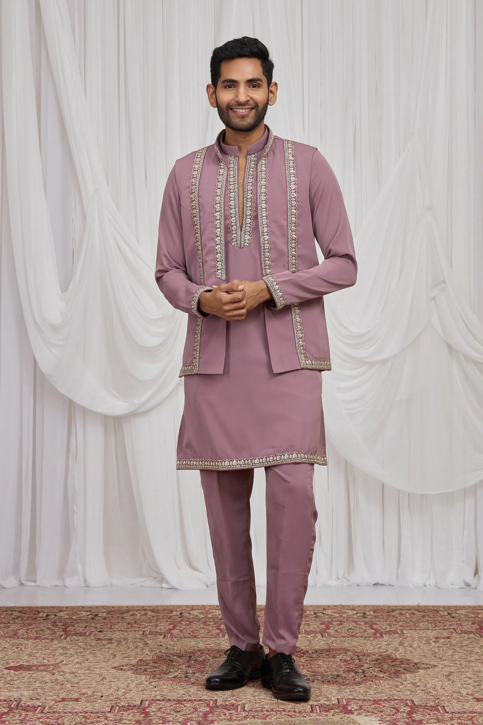 Sumi 4541 to 4543 Armani Fabric Stright Kurta With Jacket And Bottom Wholesale