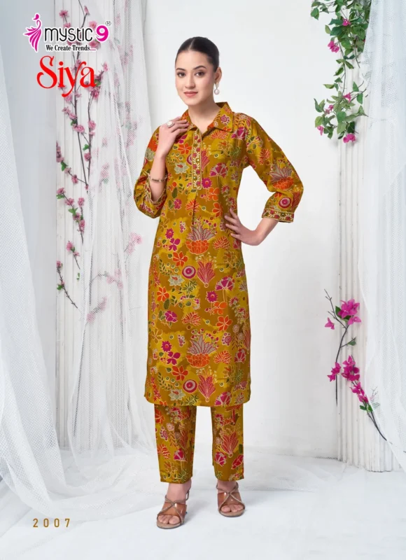 Beautiful Mystic 9 Siya Vol 2 Roman Silk Straight Top With Bottom Collection Wholesale 2026