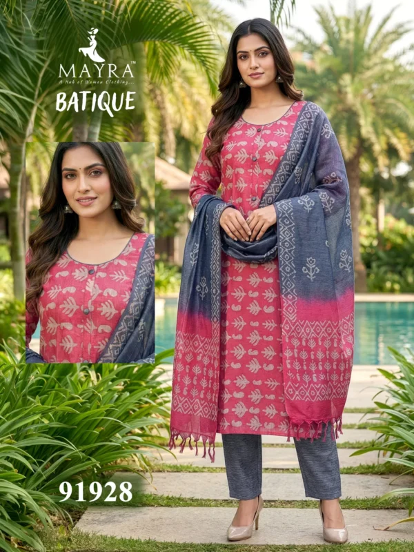 Launching Batique 91924 To 31 Cotton Batik Printed Kurti With Bottom Dupatta Wholesale 2026