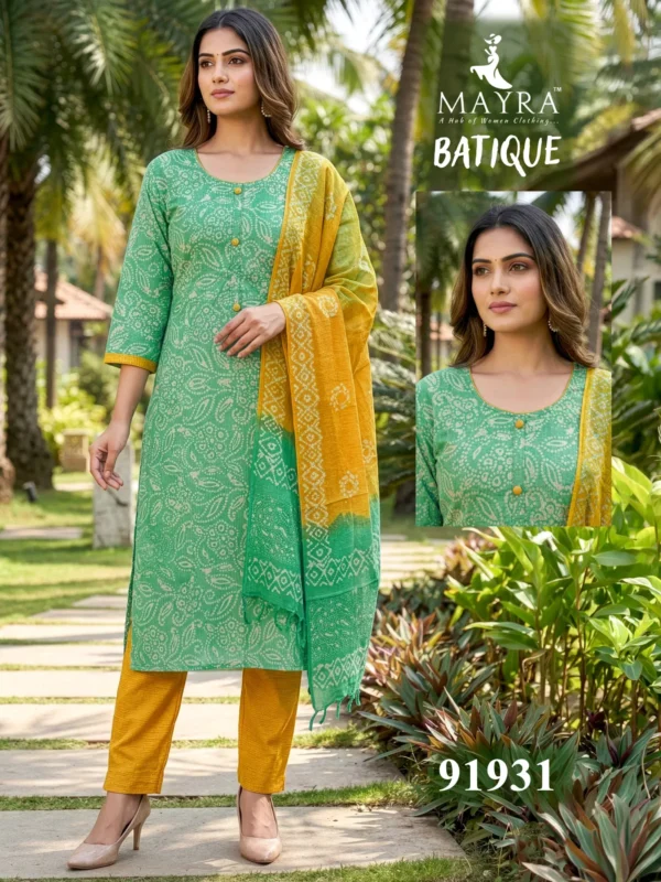 Launching Batique 91924 To 31 Cotton Batik Printed Kurti With Bottom Dupatta Wholesale 2026