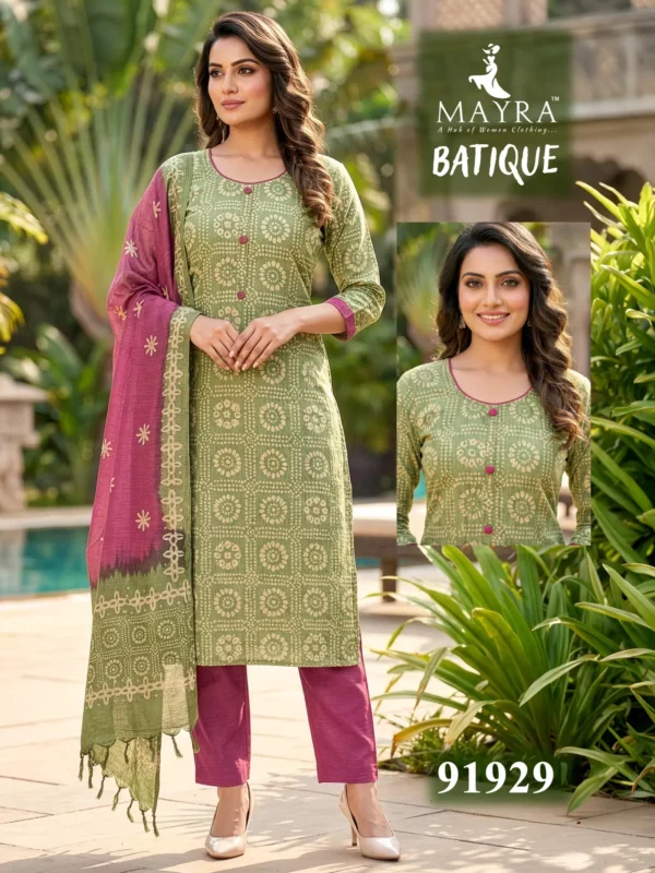 Launching Batique 91924 To 31 Cotton Batik Printed Kurti With Bottom Dupatta Wholesale 2026