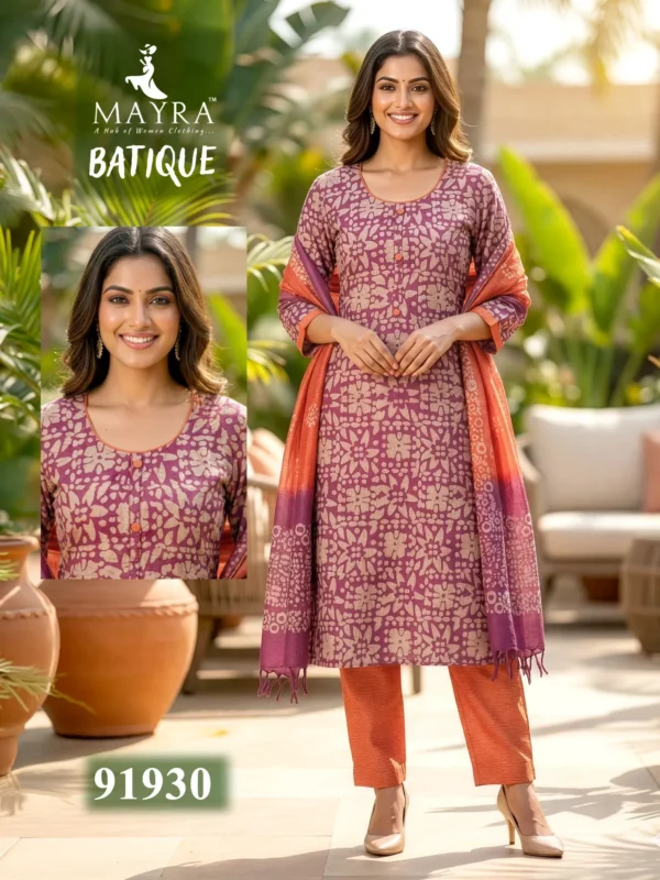 Launching Batique 91924 To 31 Cotton Batik Printed Kurti With Bottom Dupatta Wholesale 2026