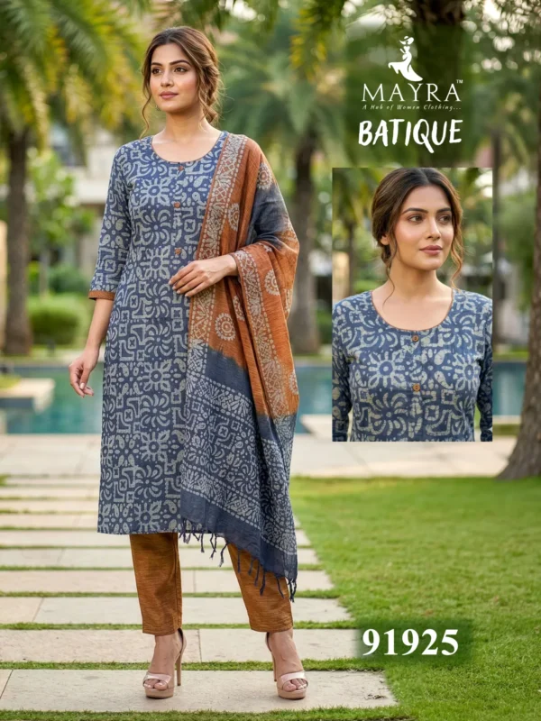 Launching Batique 91924 To 31 Cotton Batik Printed Kurti With Bottom Dupatta Wholesale 2026