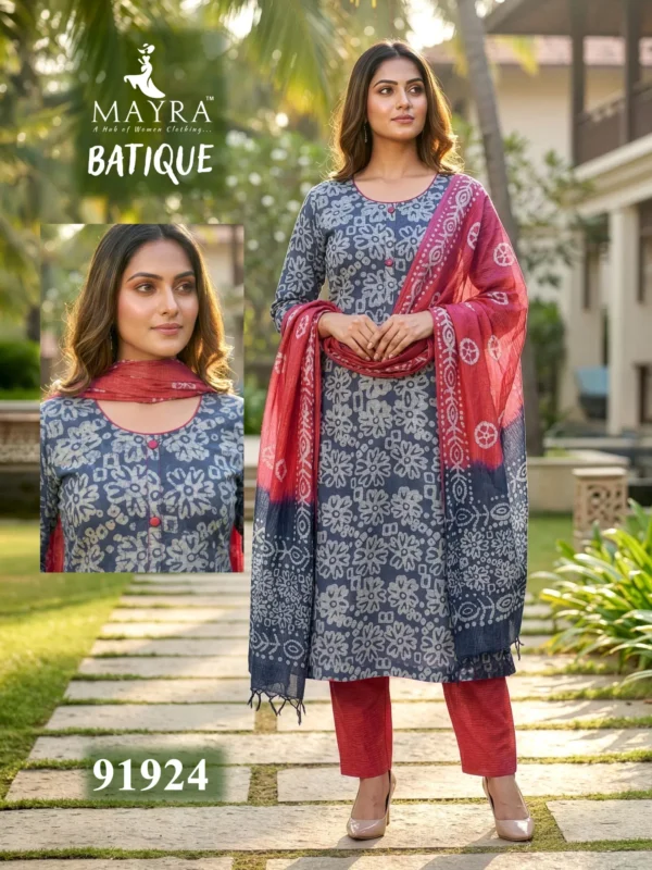 Launching Batique 91924 To 31 Cotton Batik Printed Kurti With Bottom Dupatta Wholesale 2026