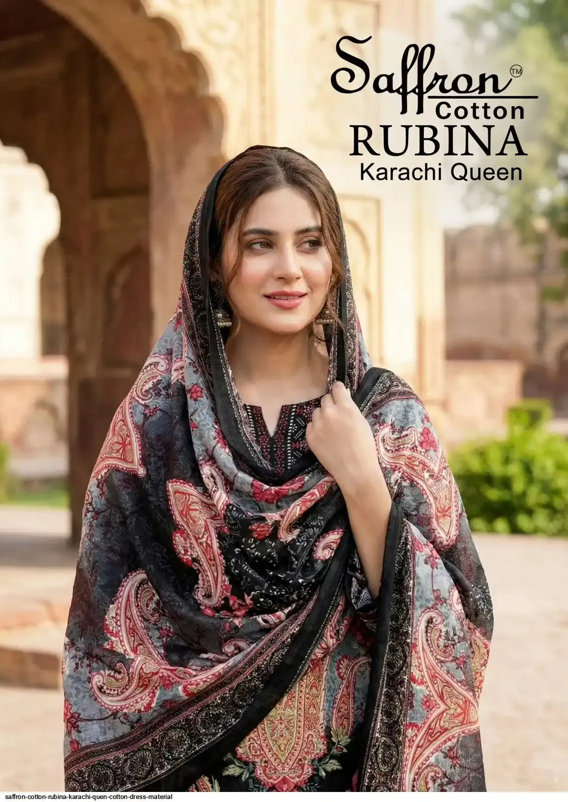 Saffron Cotton Rubina Karachi Queen Cotton Dress Material Collection Wholesale