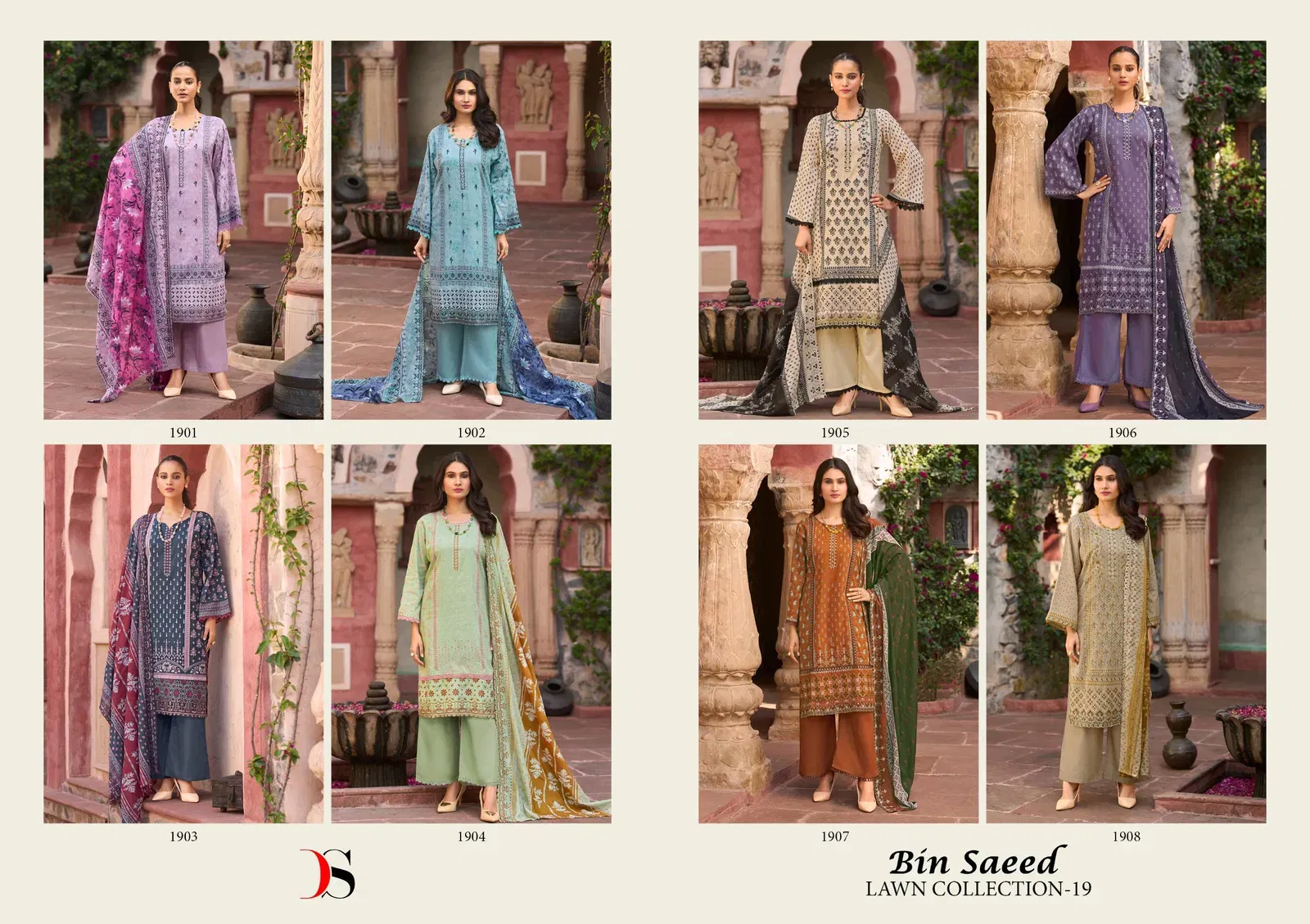 Buy Deepsy Bin Saeed Vol 19 Cotton With Embroidery Pakistani Salwar Kameez Wholesale 2026