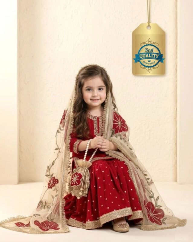 Stylish Oc 240 Fendi Silk Heavy Embroidery Sequence Work Kids Collection Wholesale 2026