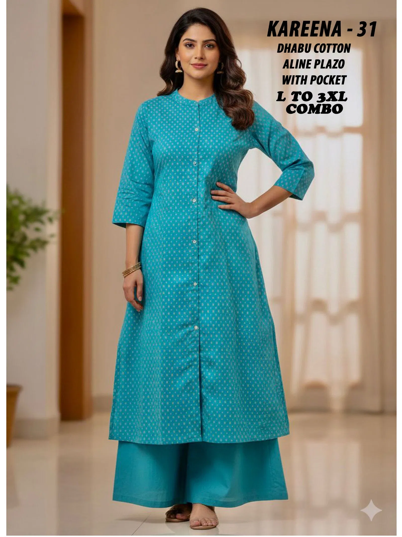 Beautiful Dnp Kareena 31 And 32 Dhabu Cottom Top With plazzo Wholesale 2026