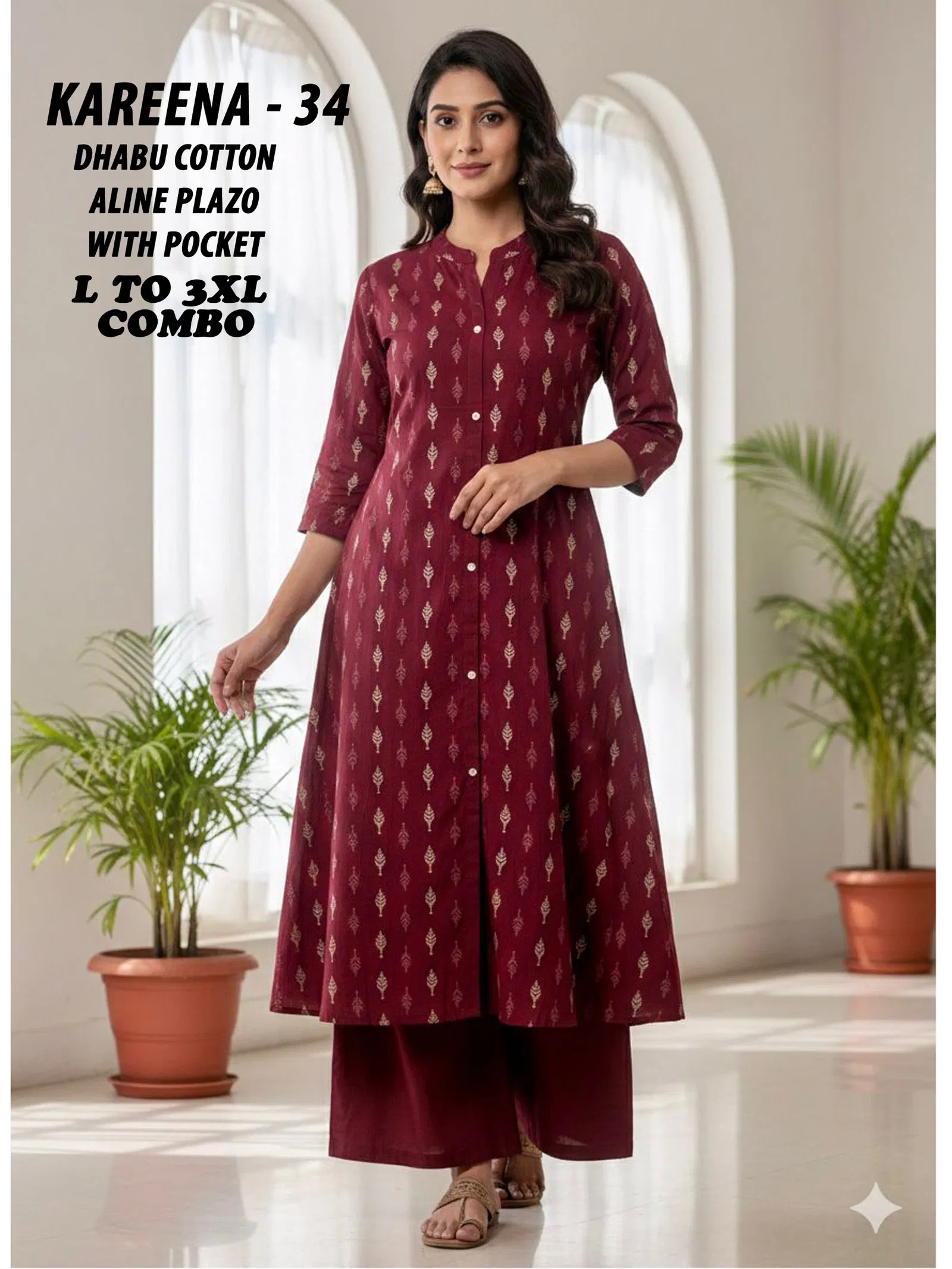 Buy Dnp Kareena 33 And 34 Dhabu Cotton Top With plazzo Wholesale 2026