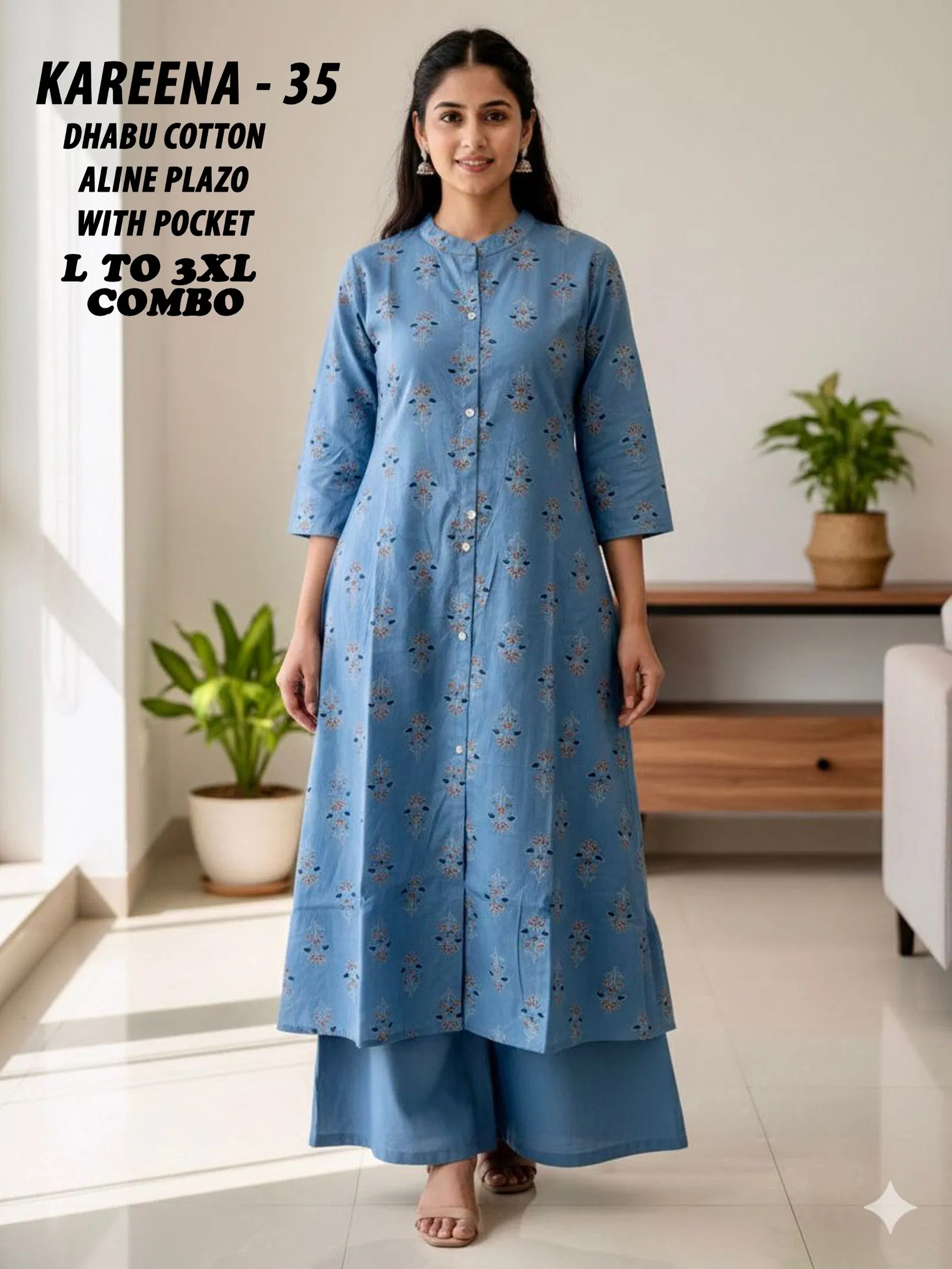 Stylish Dnp Kareena 35 And 36 Dhabu Cottom Top With plazzo Wholesale 2026