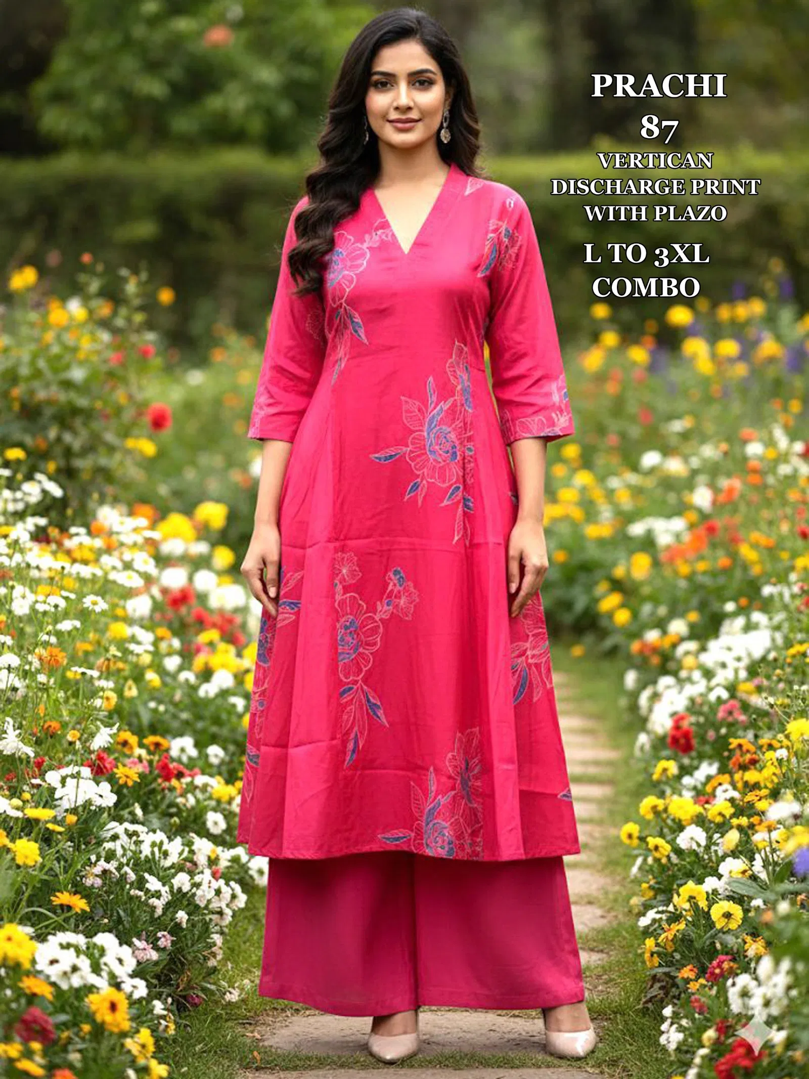 Latest Dnp Prachi 87 And 88 Vertican Anarkali Top With Plazzo Wholesale 2026