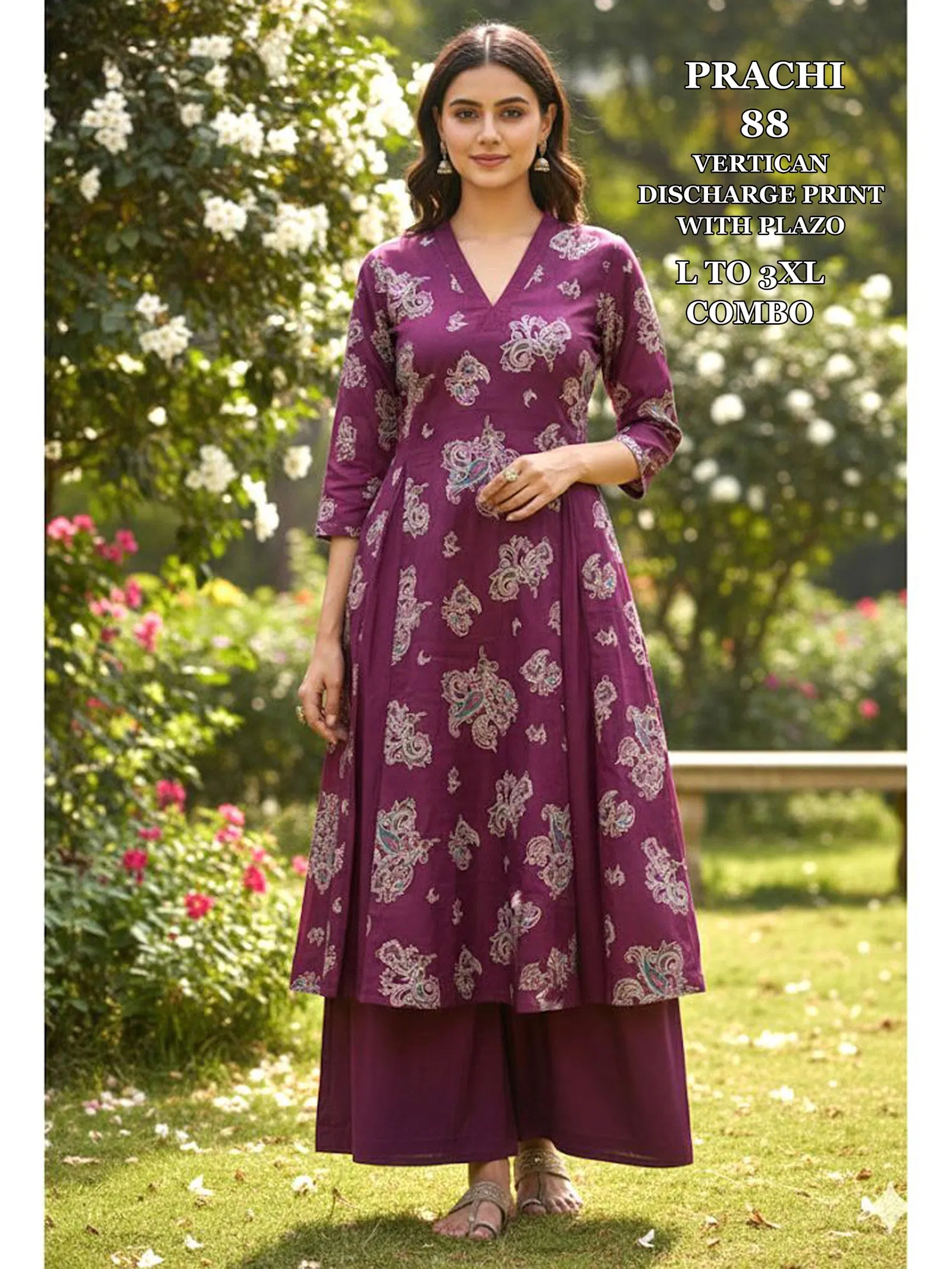 Latest Dnp Prachi 87 And 88 Vertican Anarkali Top With Plazzo Wholesale 2026