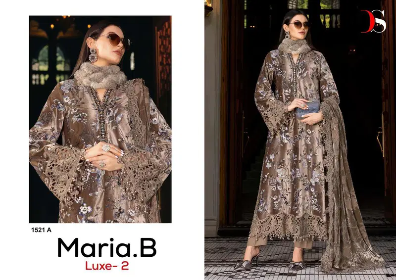 Stylish Deepsy Maria B Luxe 1521 Viscose Rayon Embroidery Work Pakistani Salwar Kameez Wholesale 2026
