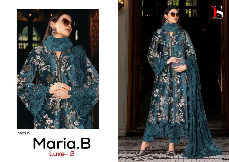 Stylish Deepsy Maria B Luxe 1521 Viscose Rayon Embroidery Work Pakistani Salwar Kameez Wholesale 2026