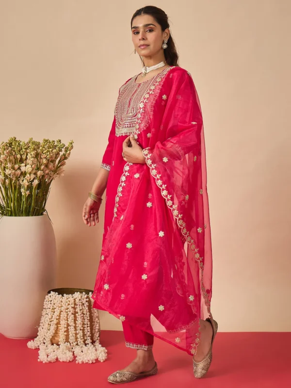 Buy Indo Era 2613 Silk Blend Motifs Embroidered Kurta With Bottom Dupatta Set Wholesale 2026