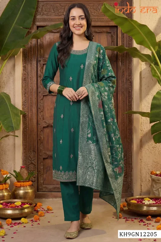 Latest Indo Era 2612 Silk Blend Floral Embroidered Kurta Set Collection Wholesale 2026