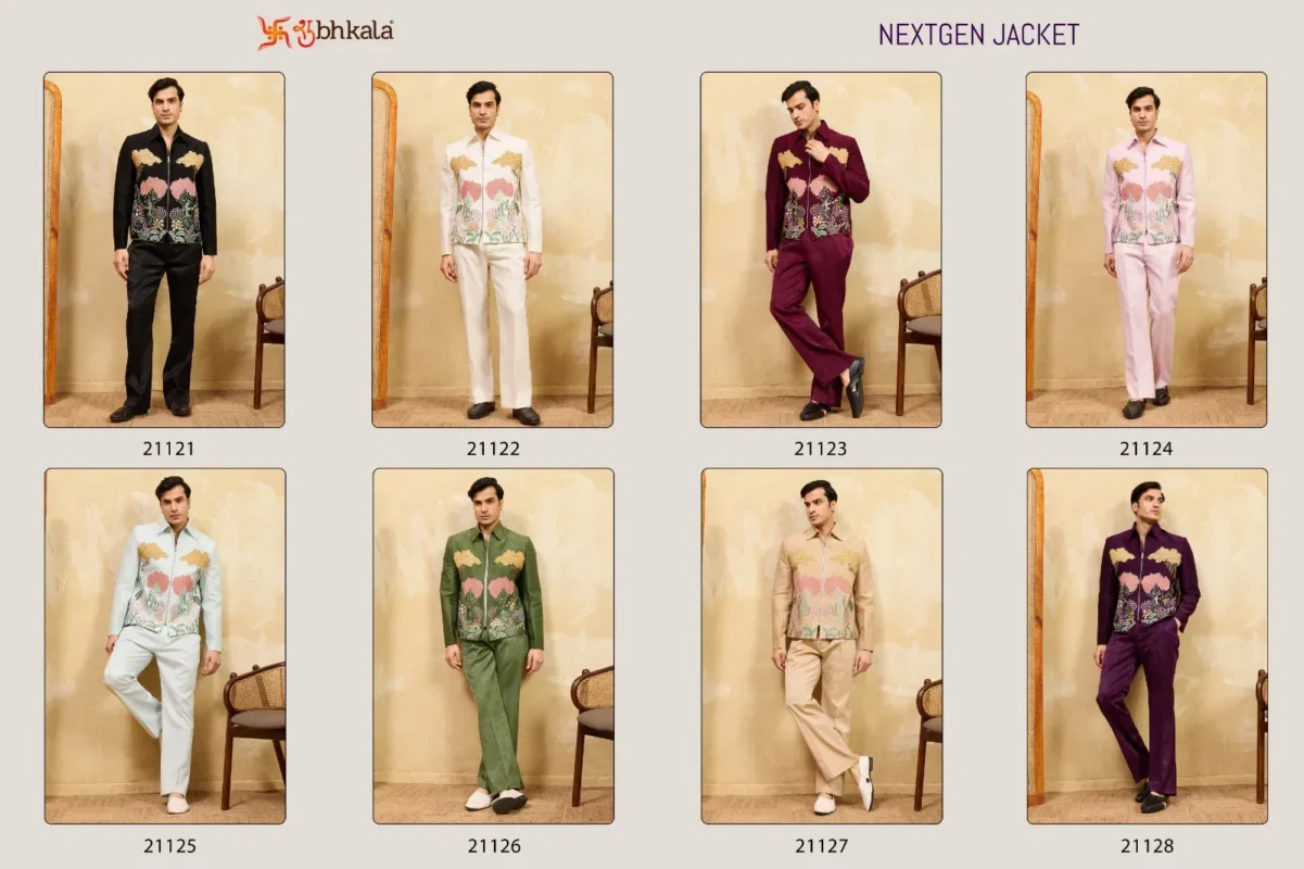 Latest Shubhvastra Nextgen Jacket Velvet Embroidery Work Jacket And Pant Collection Wholesale 2026